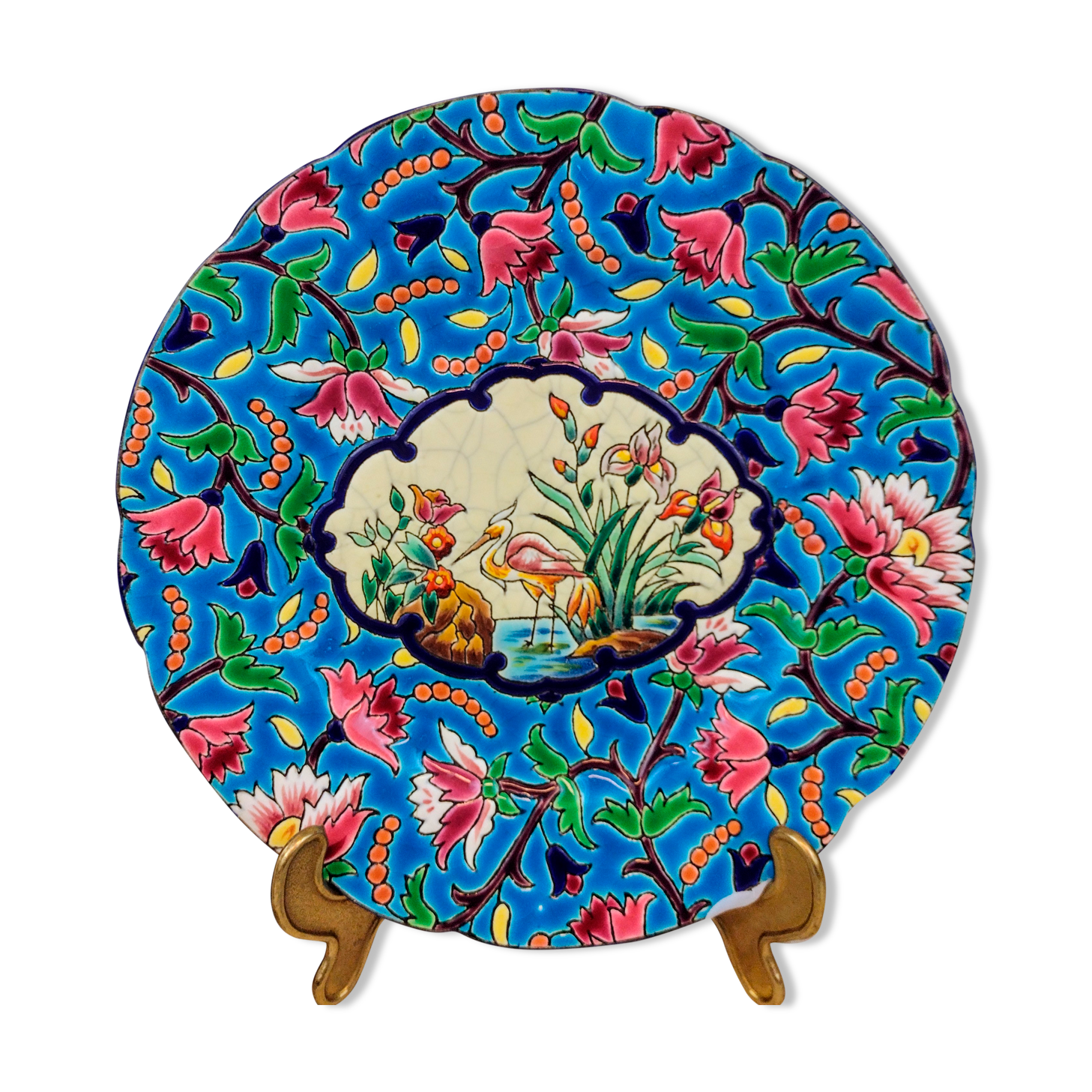 Dish Longwy art deco