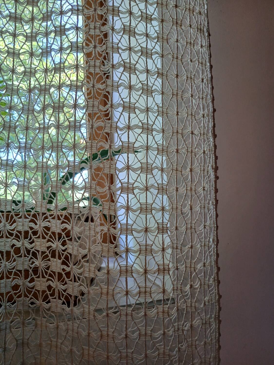 Vintage crochet curtain