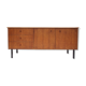 Vintage scandinavian sideboard, black metal footing