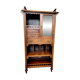 Music cabinet with sheet music display in solid walnut (19th century)