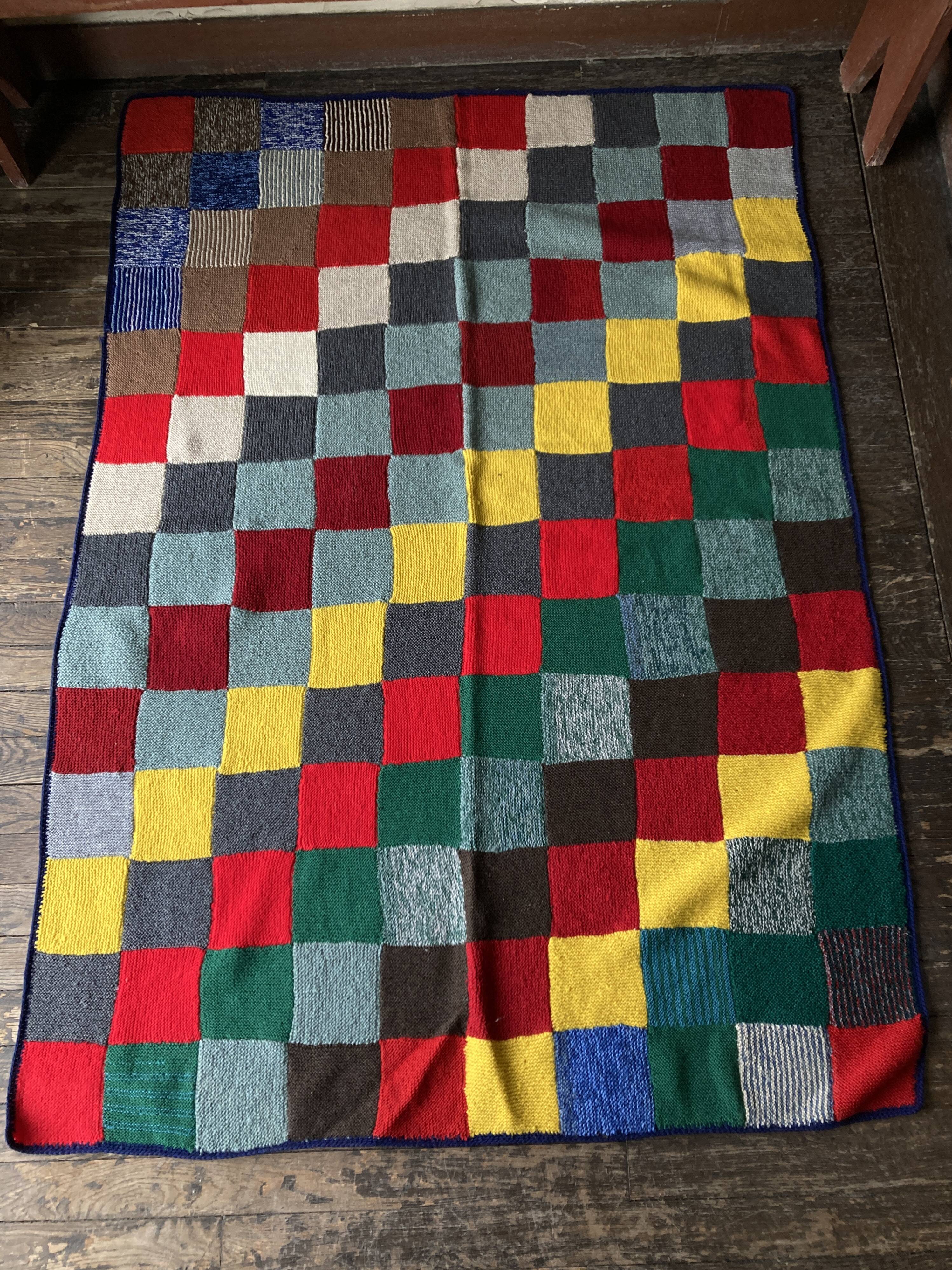 Mountain blanket, wool quilt, log cabin