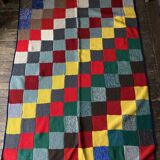 Mountain blanket, wool quilt, log cabin
