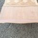 Louis XV style table in cherry wood pickled top and patinated base in light beige