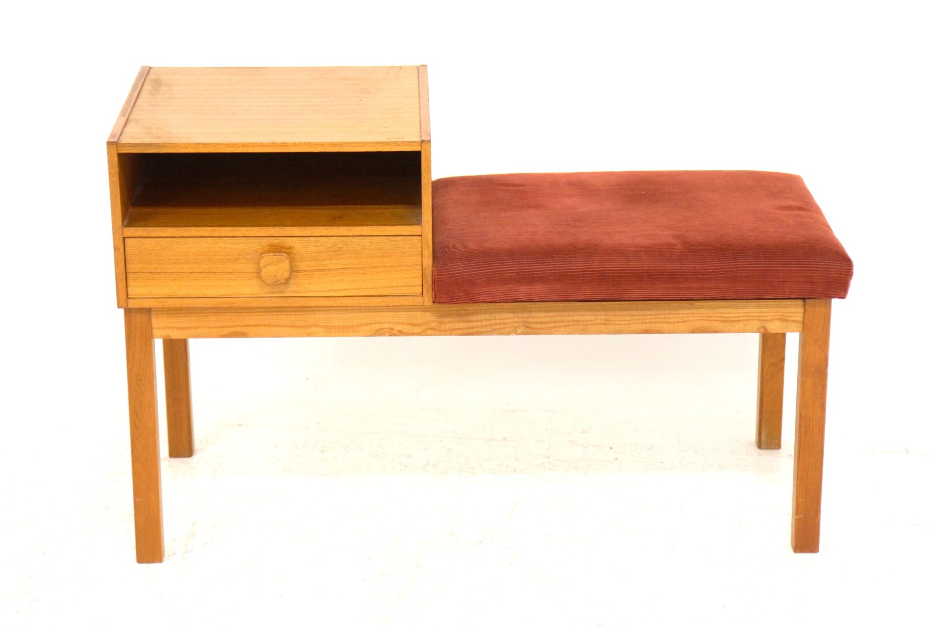 Teak telephone bench, Sweden, 1960