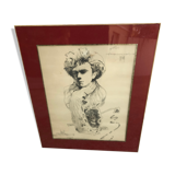 Lithograph Moretti Rimbaud / Verlaine