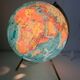 Globe vintage 1975 terrestre verre tripode doré Taride