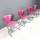 Vintage pink 'linda' dining chairs by Arrben, 1980s - set of 4