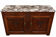 Art Deco buffet in carved oak and original marble, 1930s.