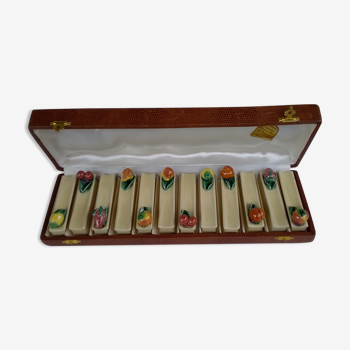 12 holders ceramic knives fruits