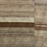 8x10 Kilim Brown & Cream Contemporary Kilim Rug, 233x293Cm