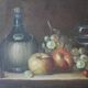 Old oil painting on canvas still life W. Jenkins countryside decoration
