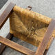 4 brutalist chairs in straw and wood
