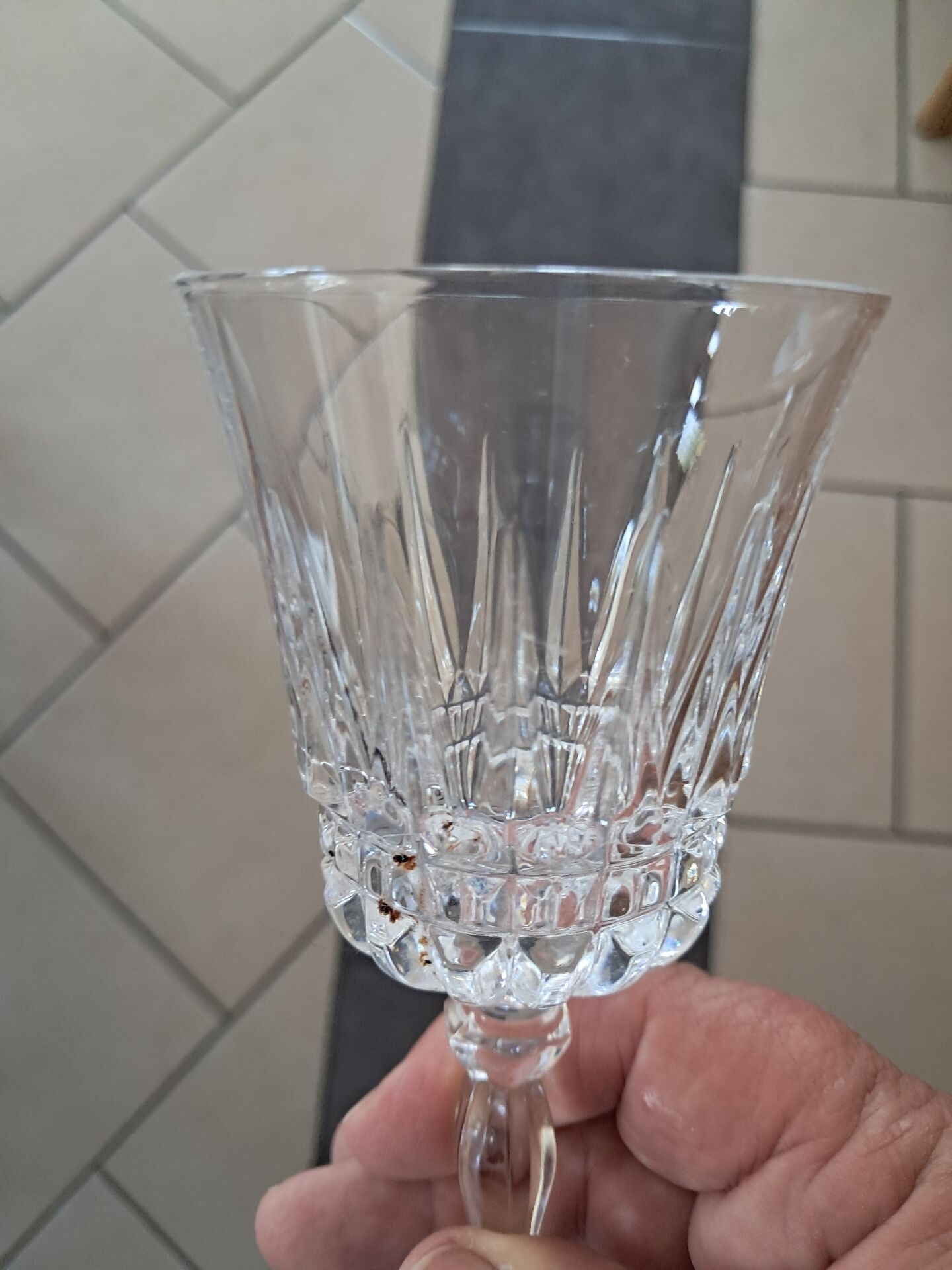 6 crystal glasses from Arques Model Villeneuve