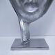 sculpture visage stylisé métal h.34,5 cm design contemporain