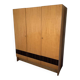 Armoire vintage 3 portes en bois marron et noir – Cardo, style Mid‑Century (1960s)