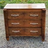 Art Deco chest of drawers from the 30s-40s in walnut 3 drawers