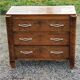 Art Deco chest of drawers from the 30s-40s in walnut 3 drawers