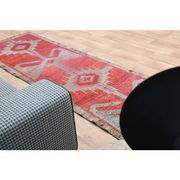 1970s Turkish Oushak Handmade Wool Cotton Red Runner Rug 83x272