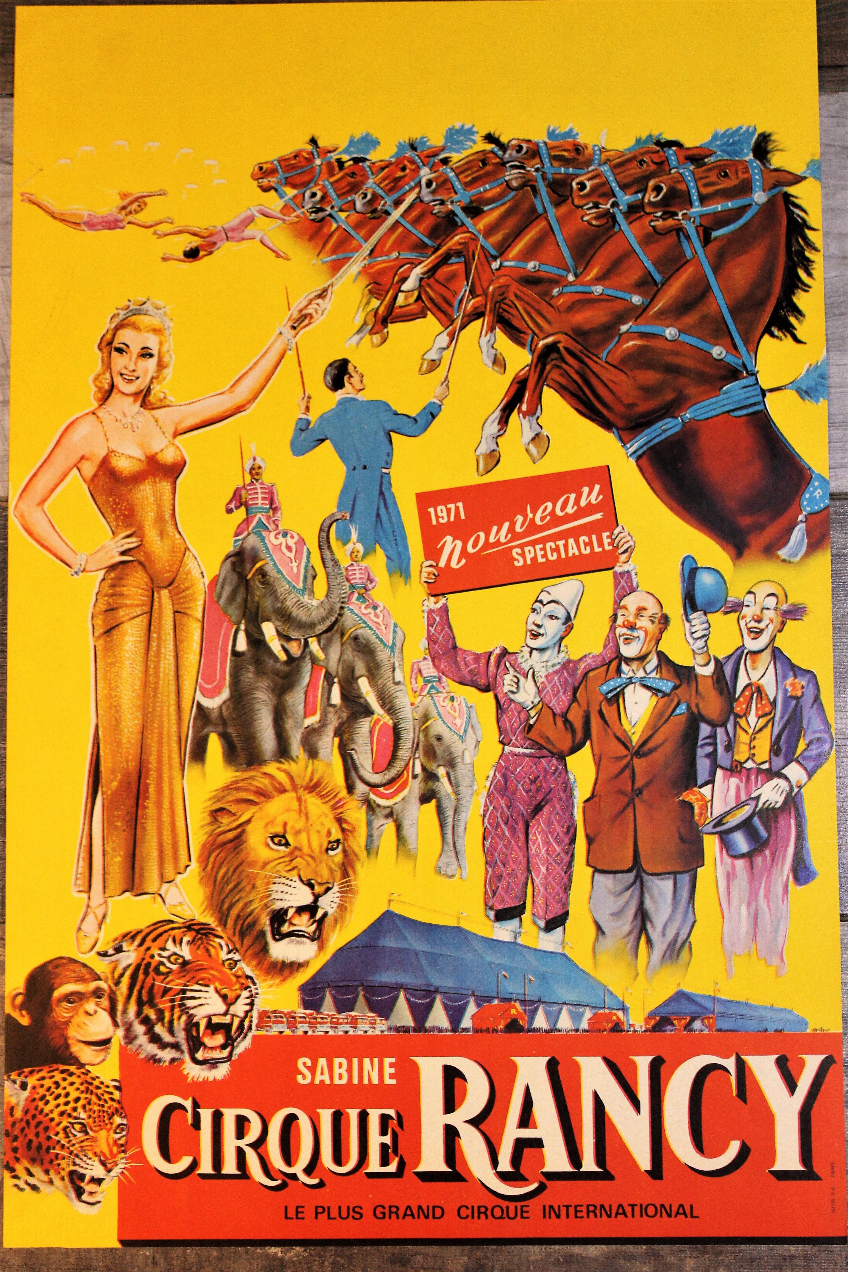 Rancy 1970s circus poster