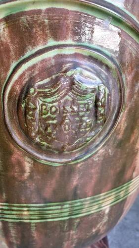 Large glazed terracotta flower pot Boisset Anduze 2002