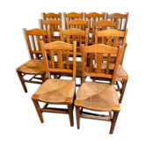 Lot de 12 chaises vintage