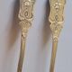 6 small numbered silver teaspoons, Minerva hallmark.