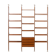 Italian mid century floor to ceiling teak wall unit or room divider, 1960