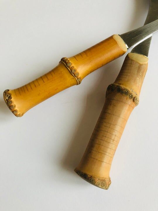 Couverts à salade bambou