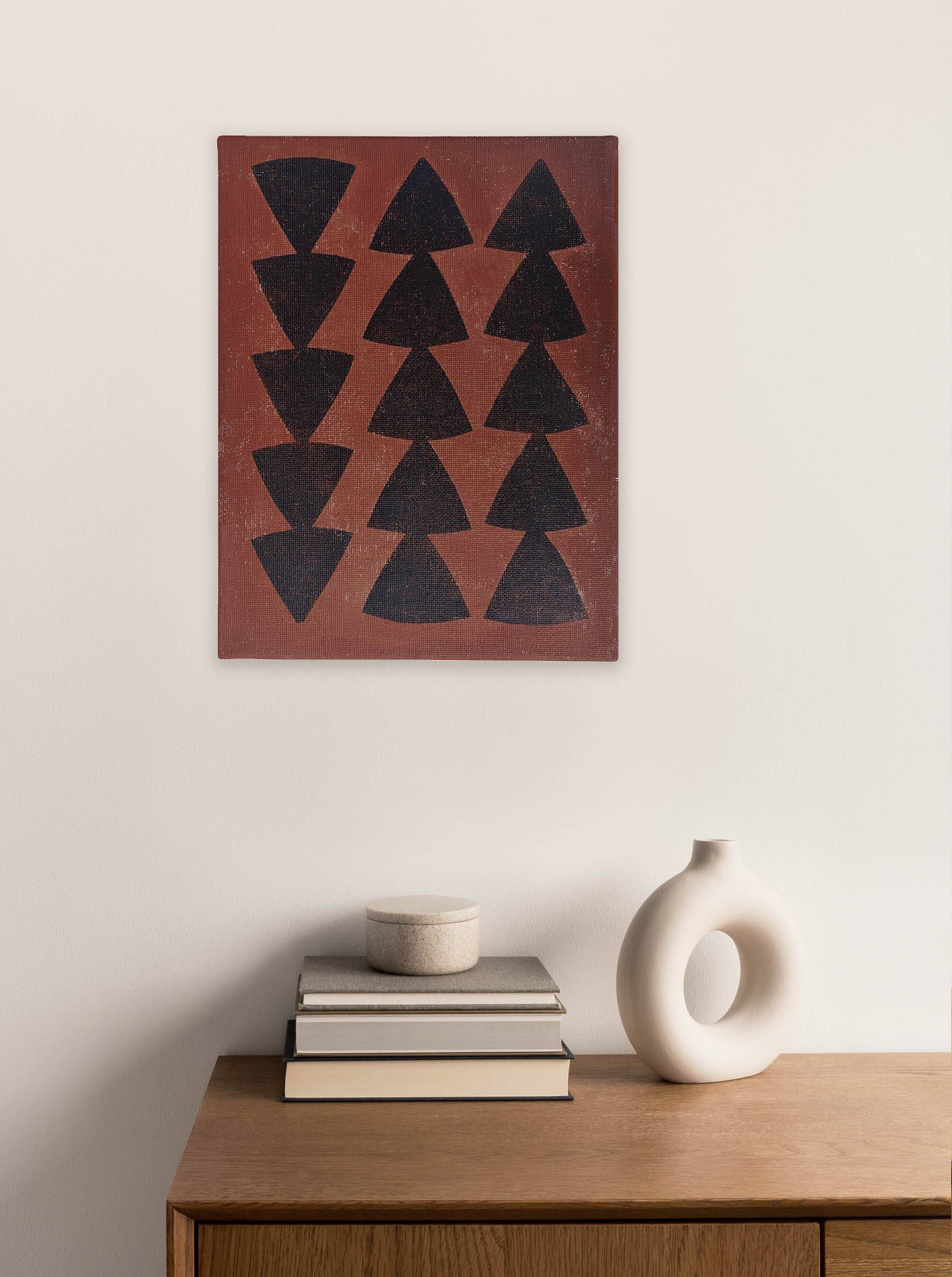 Abstract painting on canvas B231 signed eawy