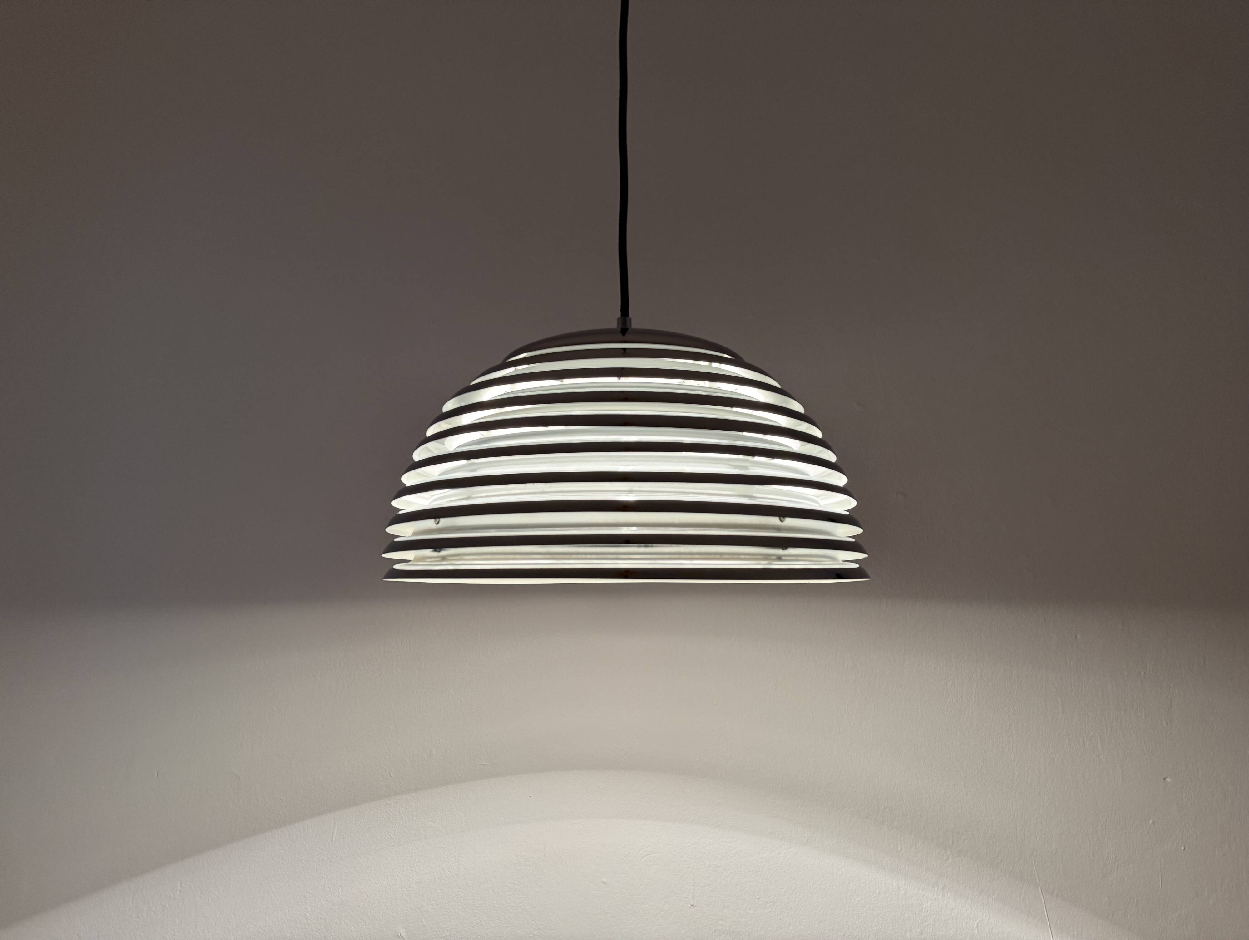 Chromed 1970s Pendant Lamp by Kazuo Motozawa for Staff