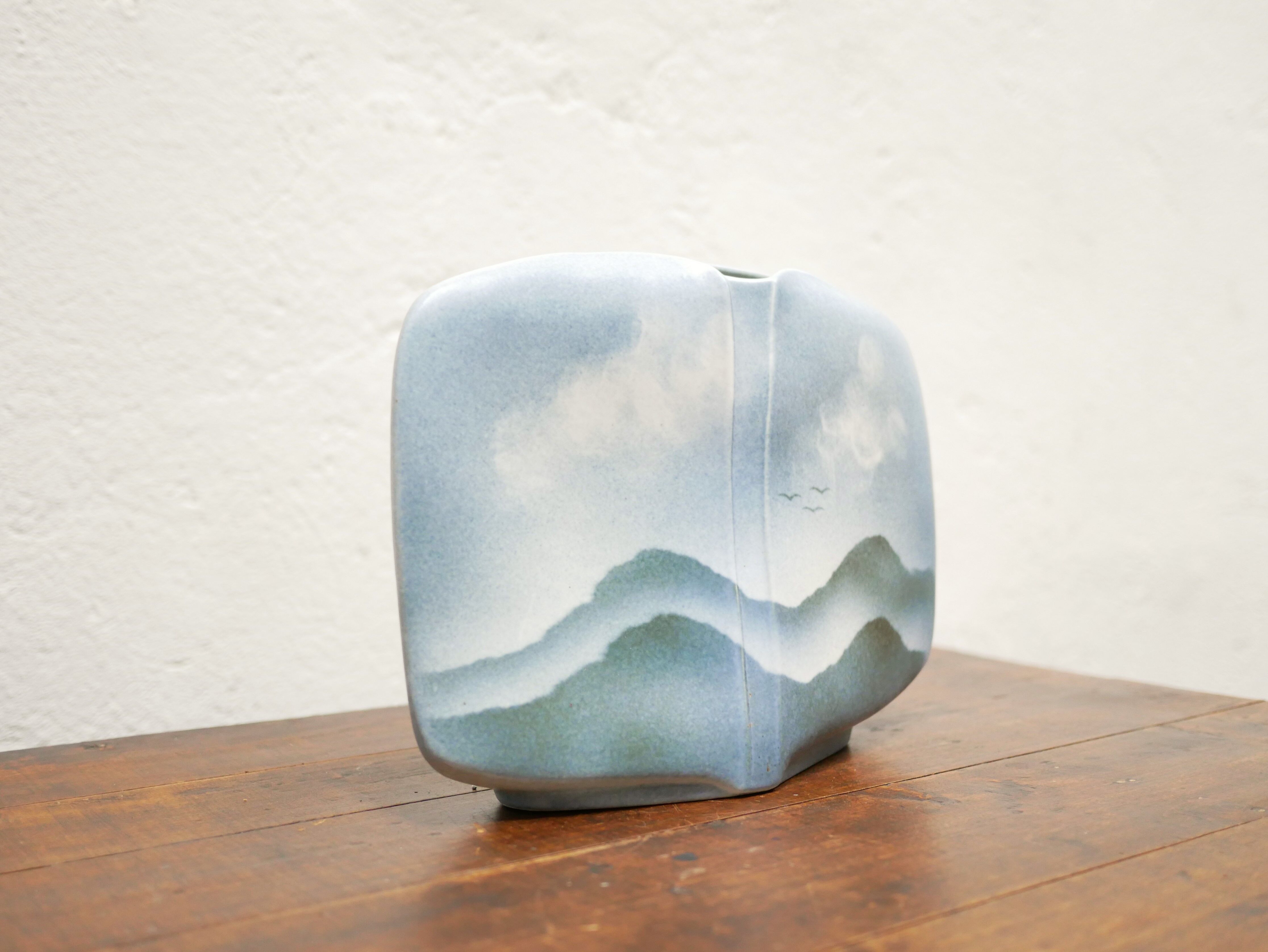 Vintage ceramic vase by the Virebent manufacture