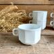 6 large octagonal cups sarreguemines france