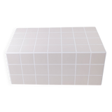 Ceramic coffee table-rectangular-tiles-white-matt white-Tile table