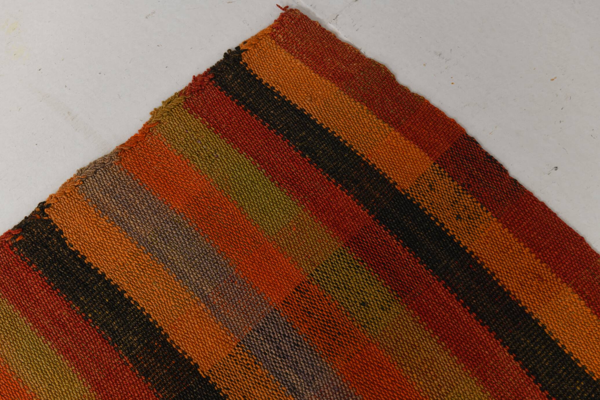 7x8 Burnt Red Area Kilim Rug, 200x240Cm Anatolian Kilim Rug