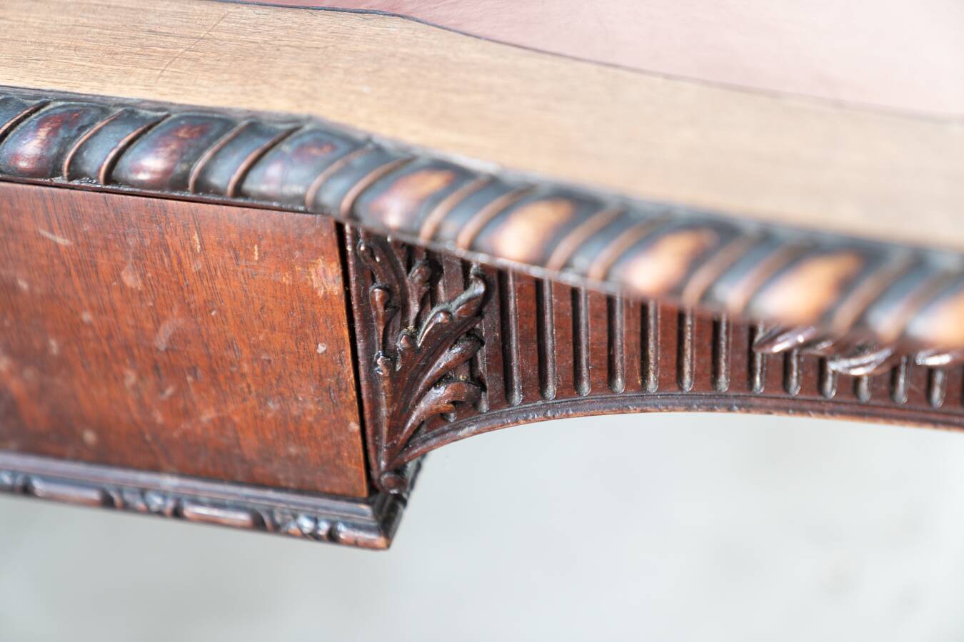 Late 19th/Early 20th Century Edwardian Desk with Lion Paw Feet