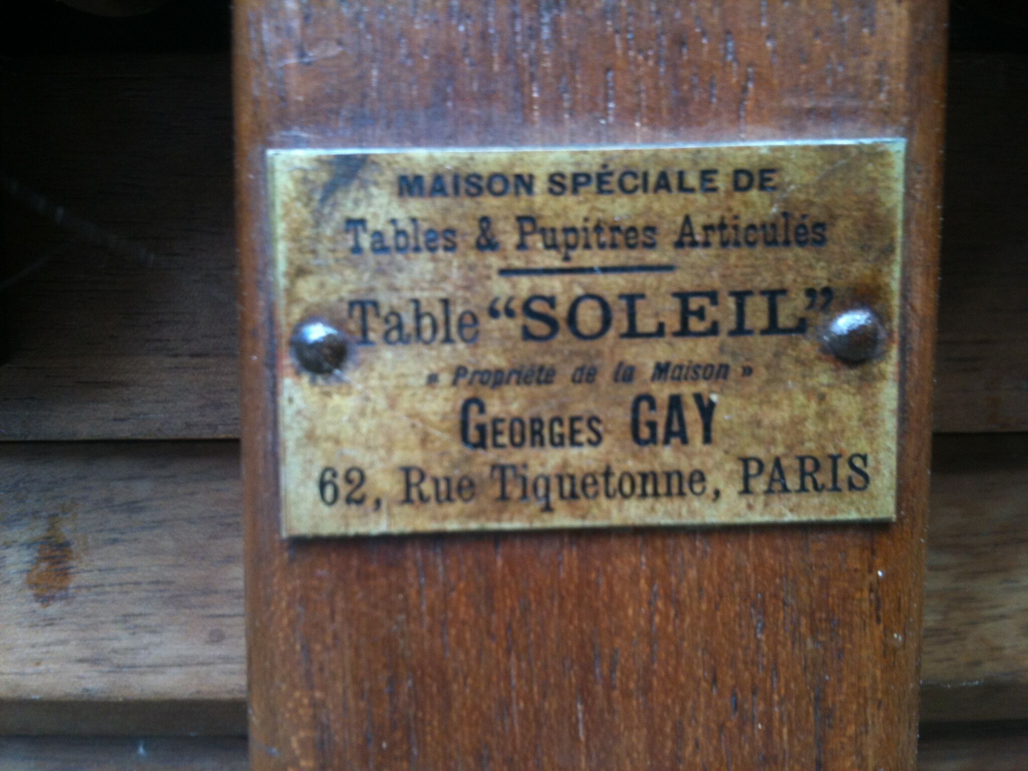 Table pupitre articulé