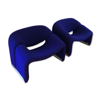 Pair of F598 "Groovy" armchairs by Pierre Paulin for Artifort