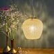 Suspension globe vintage en verre moulé ambré