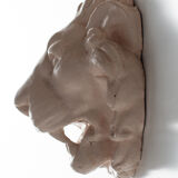 Lion's head in painted plaster