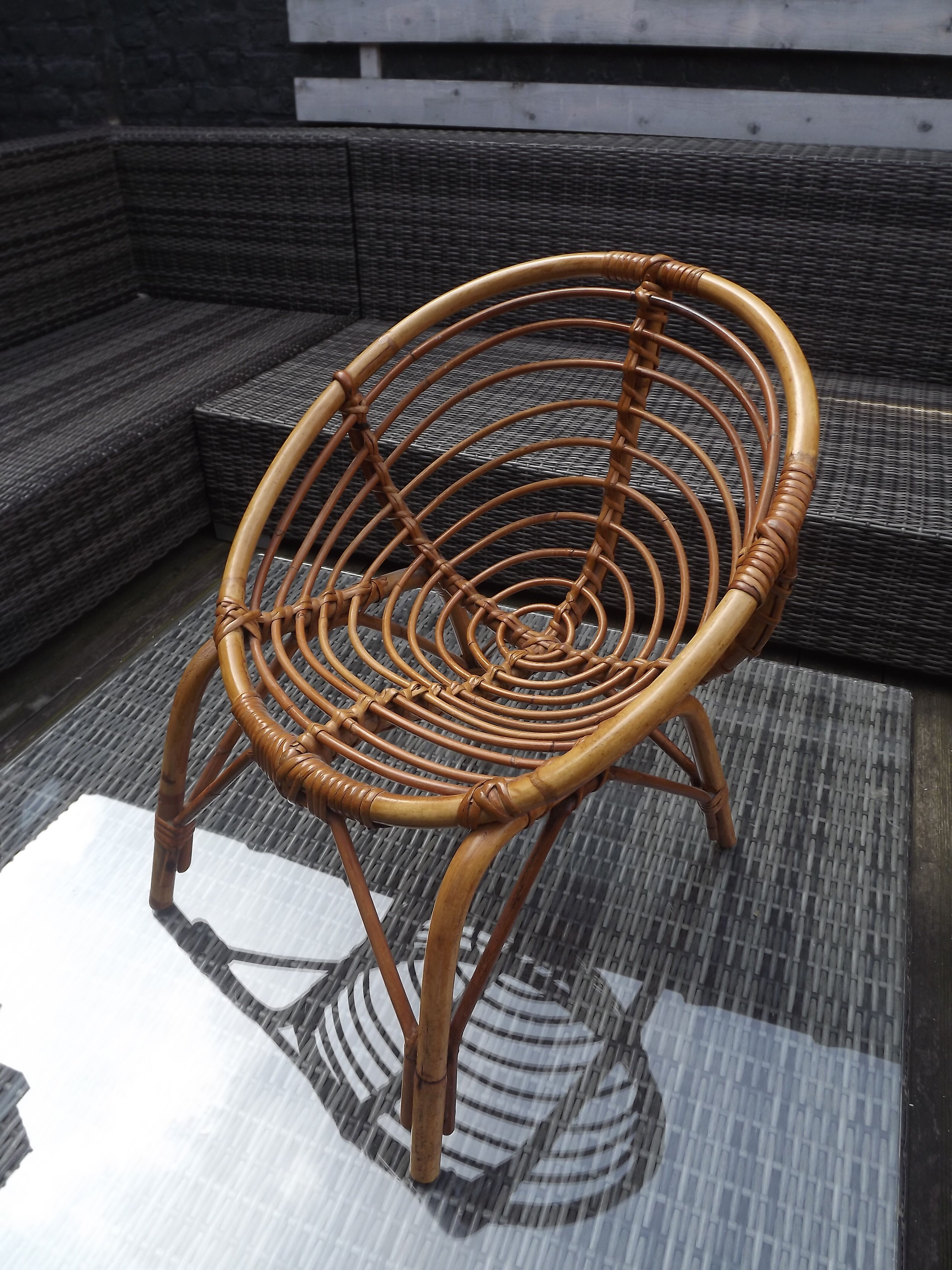 Rattan children chair 60s