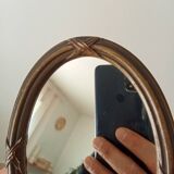 Vintage wooden mini mirror