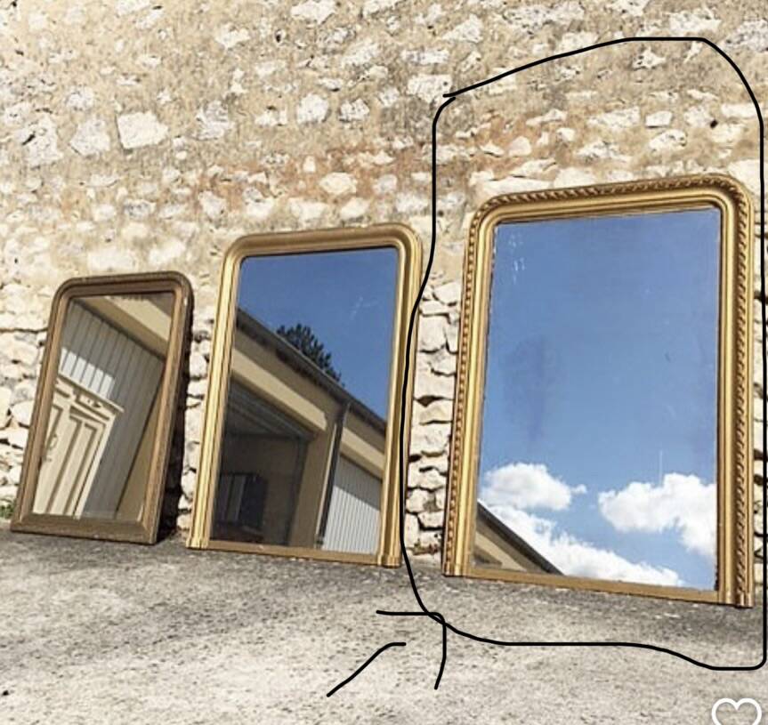 Vintage gold mirror