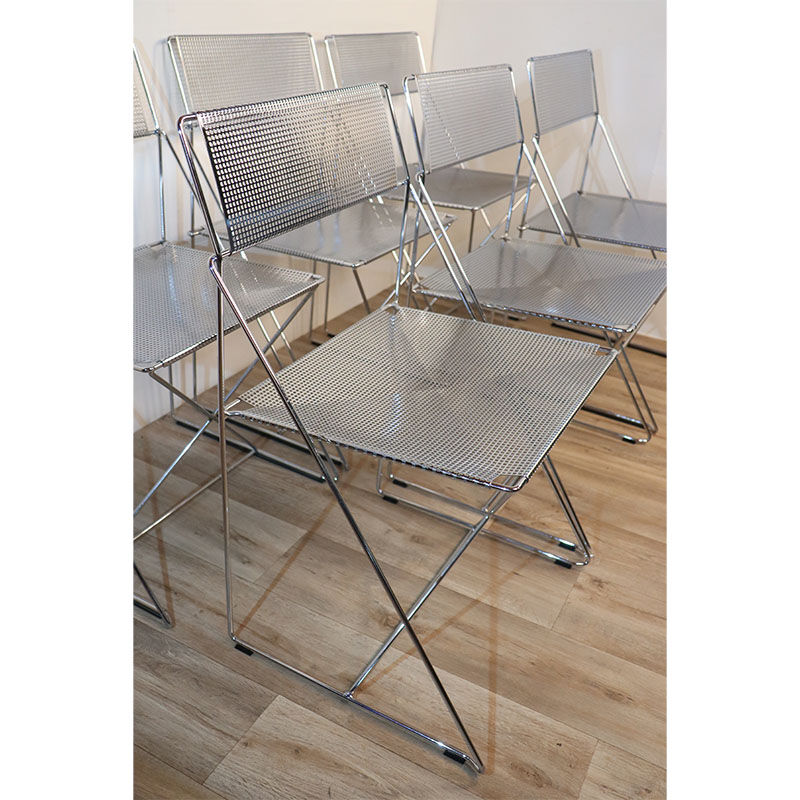 Series of 6 chairs design model Nuova X Line Omli for Magis 1970