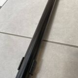 Armchair in black lacquered metal