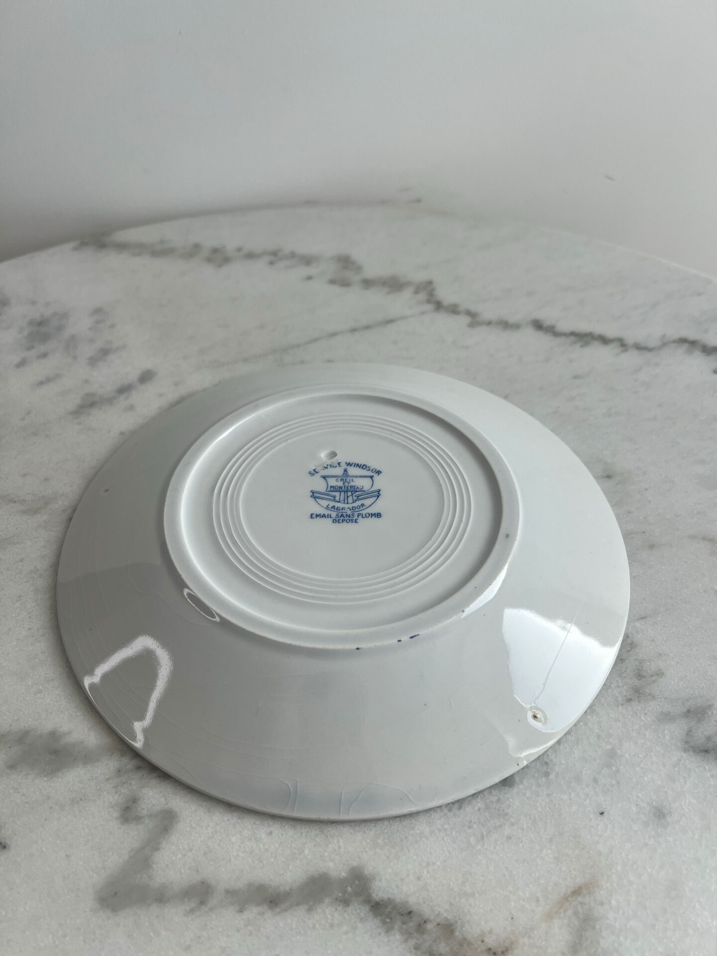 Set of 22 dessert plates Windsor Service Creil and Montereau