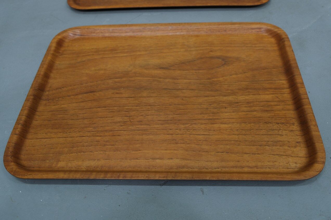 A set of 2 scandinavian teak trays from Silva from 1960s