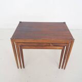 Mid-century wooden nesting tables, The Netherlands 1950's