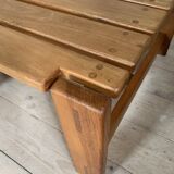 Solid elm coffee table from the 80s