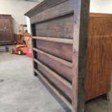 Wall dresser shelf for rustic wooden collection plates (fir and oak)