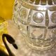 Vintage molded glass globe walking lamp